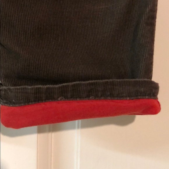 Janie and Jack chocolate brown lined corduroy - Picture 5 of 6